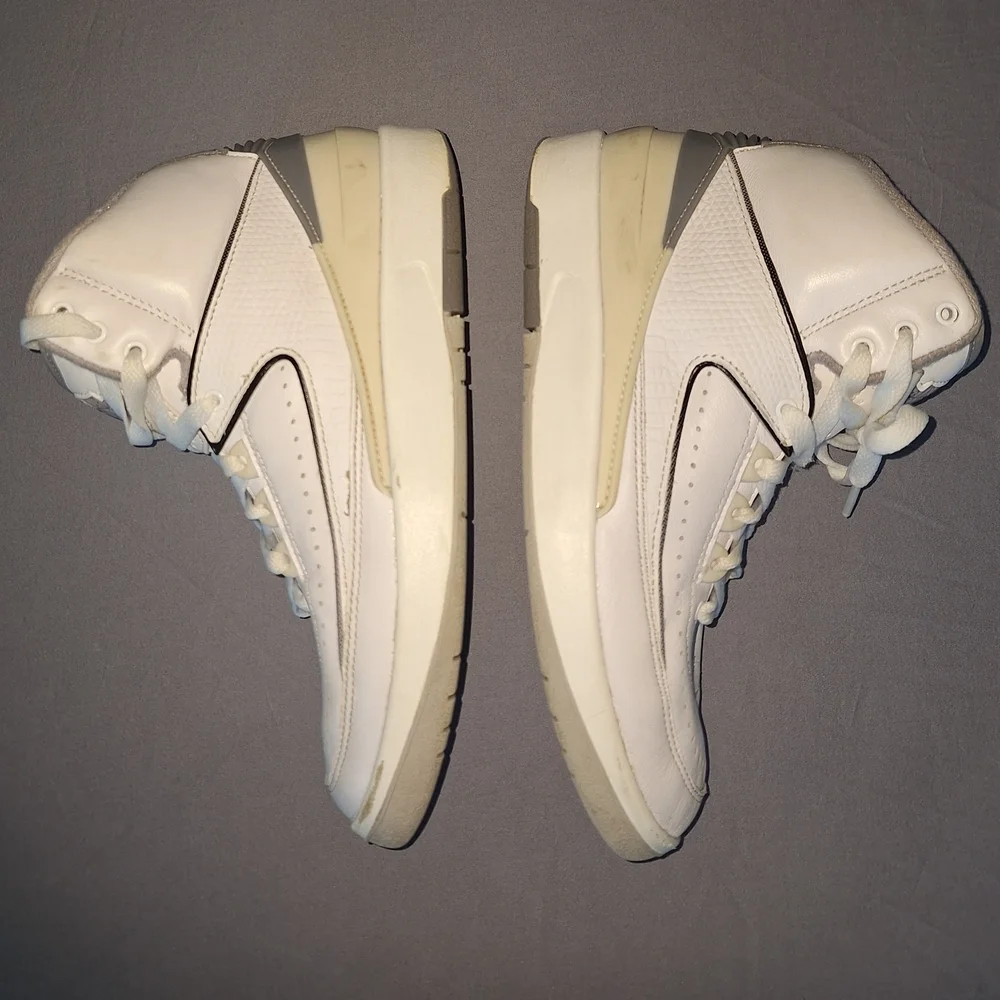 Nike Boys White and Gray High-Top Sneakers